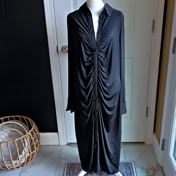 CONTEMPORARY ASOS RUCHED FRONT MAXI DRESS - Picture 4 of 4